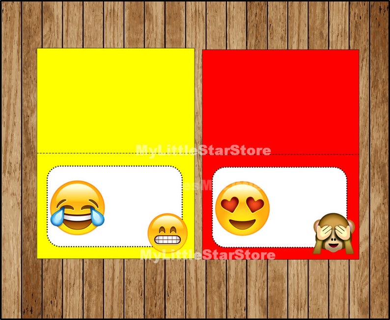 Emoji Food Labels Printable Emoji Food Tent Cards Emoji - Etsy