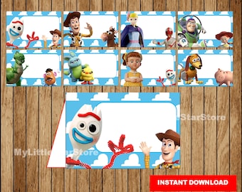 Toy Story 4 Food labels, Printable Toy Story Food tent cards, Toy Story party Food labels Instant download