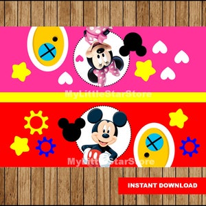 Mickey Mouse Bag toppers, Printable Mickey Mouse Toppers, Mickey Mouse Bags toppers Instant download