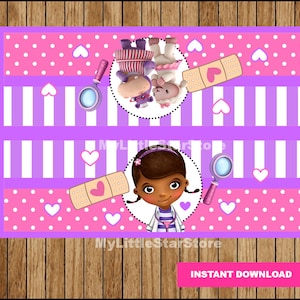 Doc McStuffins Bag toppers, Printable Doc McStuffins Toppers, Doc McStuffins Bags toppers Instant download
