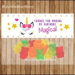 Unicorn Bag Toppers, Printable Unicorn Toppers, Unicorn Bags Toppers ...