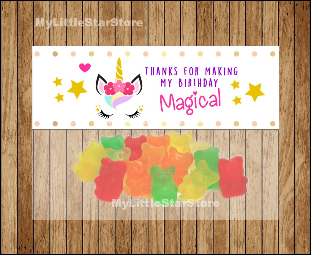 Unicorn Bag Toppers Printable Unicorn Toppers Unicorn Bags - Etsy