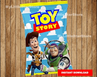 Toy Story 4 Chip Tasche, druckbare Toy Story Chip Tasche, Toy Story Gunst Taschen Sofortiger download