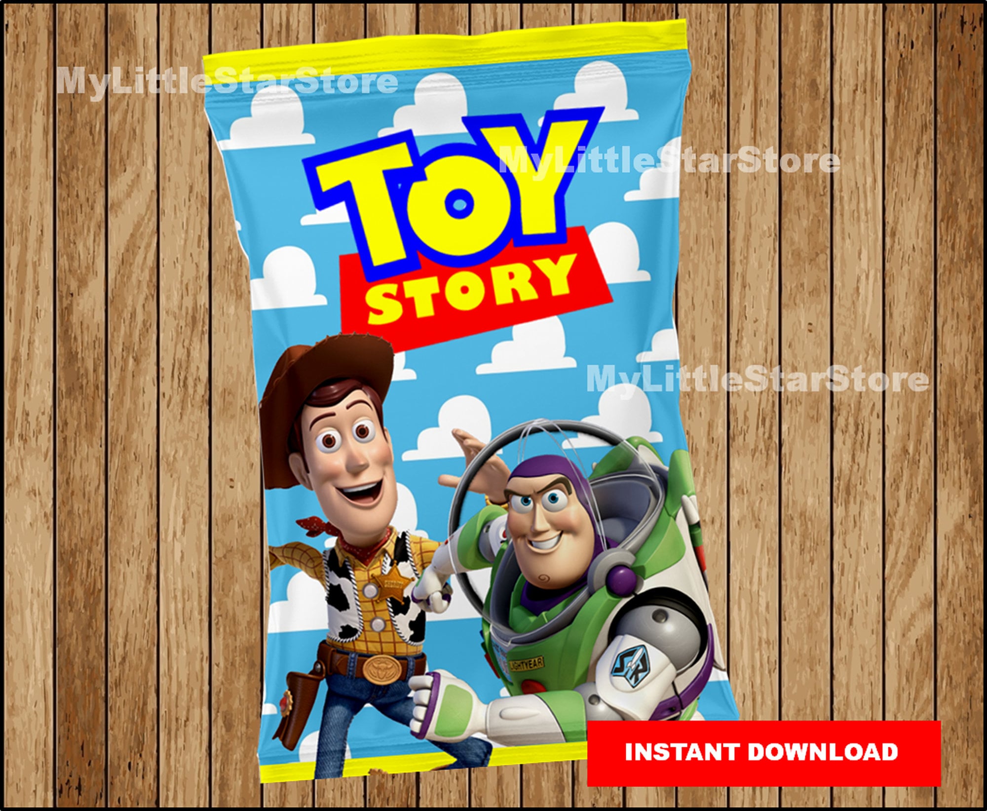 Toy Story 4 Chip Bag Printable Toy Story Chip Bags Toy Story Etsy