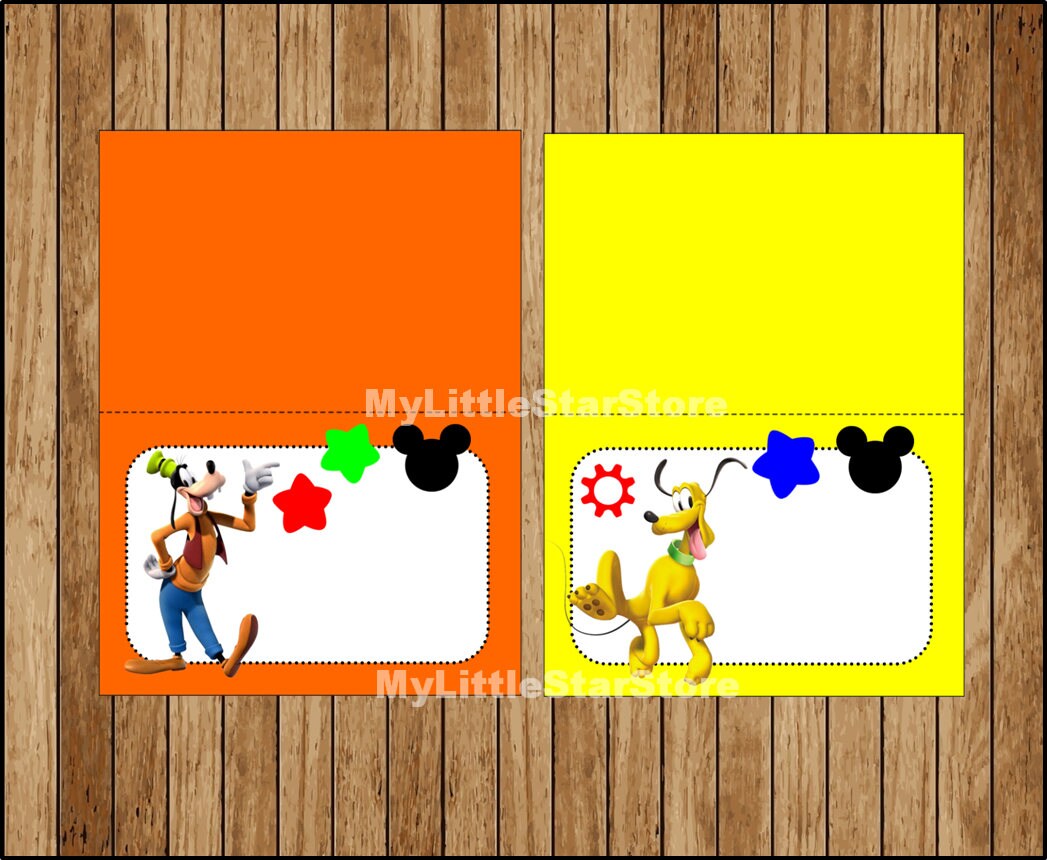 Mickey Mouse Food Labels Printable Mickey Mouse Food Tent - Etsy Canada