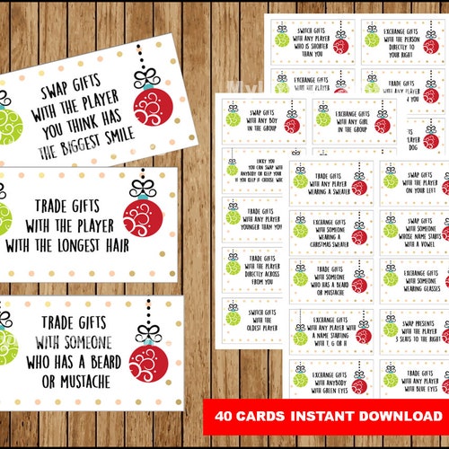 Christmas Gift Exchange Chaos Printable Christmas Party Game Etsy Christmas Gift Exchange Chaos Printable Christmas Party Game Etsy