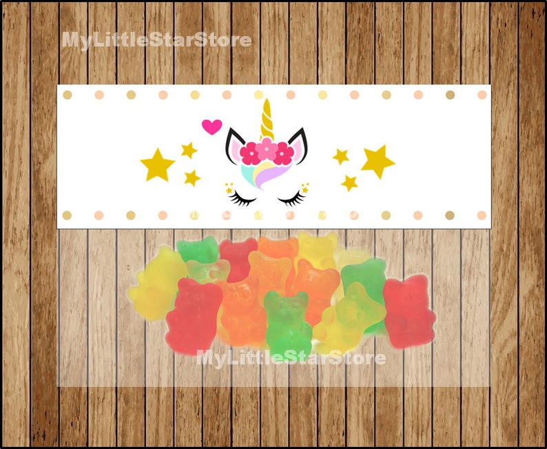 Unicorn Bag Toppers Printable Unicorn Toppers Unicorn Bags - Etsy