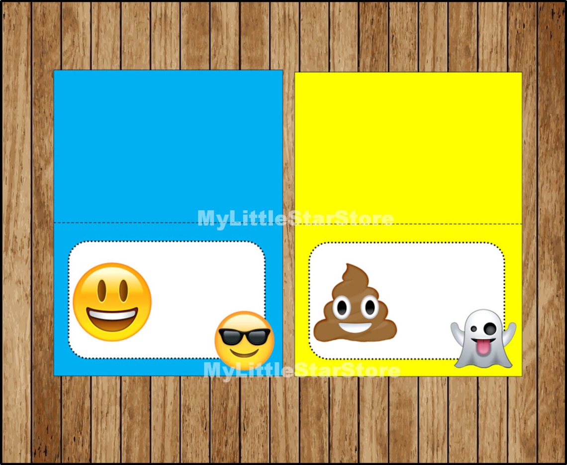 Emoji Food Labels Printable Emoji Food Tent Cards Emoji - Etsy