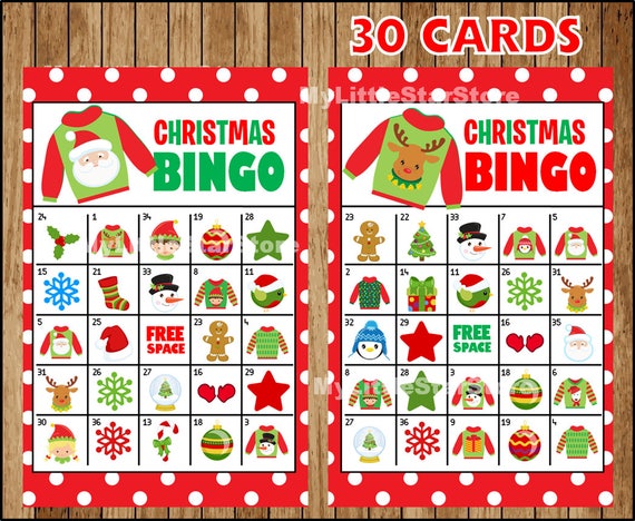 Xmas Bingo Sport 30 Playing cards, Printable Xmas Bingo playing cards, Activity for Xmas Celebration Prompt down load graphic regarding Printable Christmas Bingo Cards named Xmas Bingo Sport 30 Playing cards, Printable Xmas Bingo playing cards, Sport for Xmas Get together Instantaneous obtain