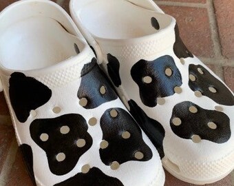 cow print crocs