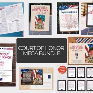 Ehrenhof MEGA BUNDLE | Beinhaltet Einladungen, Poster, Schilder, Programm, Danke-Postkarten, Bearbeitungs- und Druckanweisungen | Sofort Download