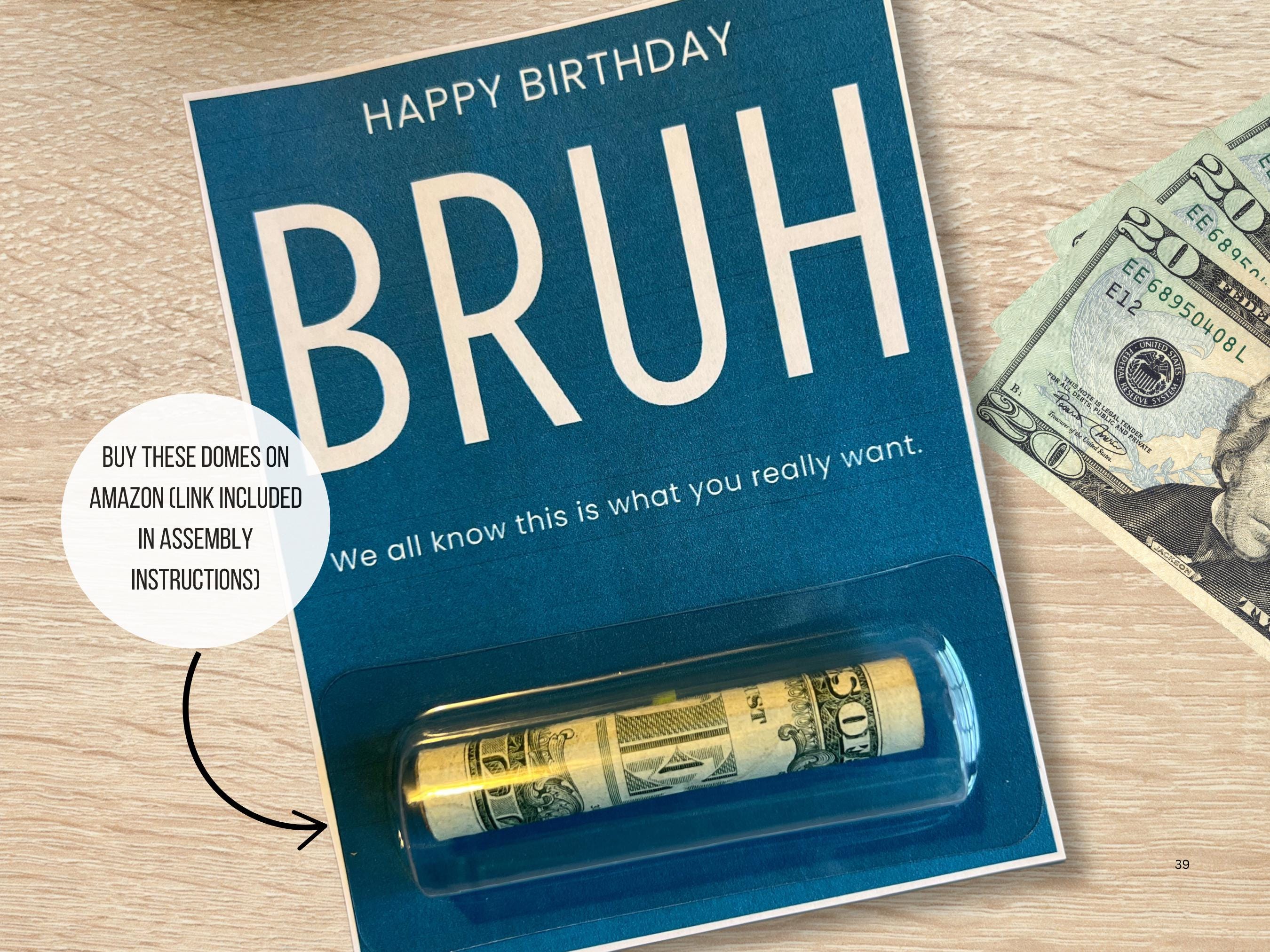 Funny Teen Birthday Card | Cash Money Bruh Greeting | Instant Download Printable | Digital Gift for Teenage Boy | Easy to Follow Instruction