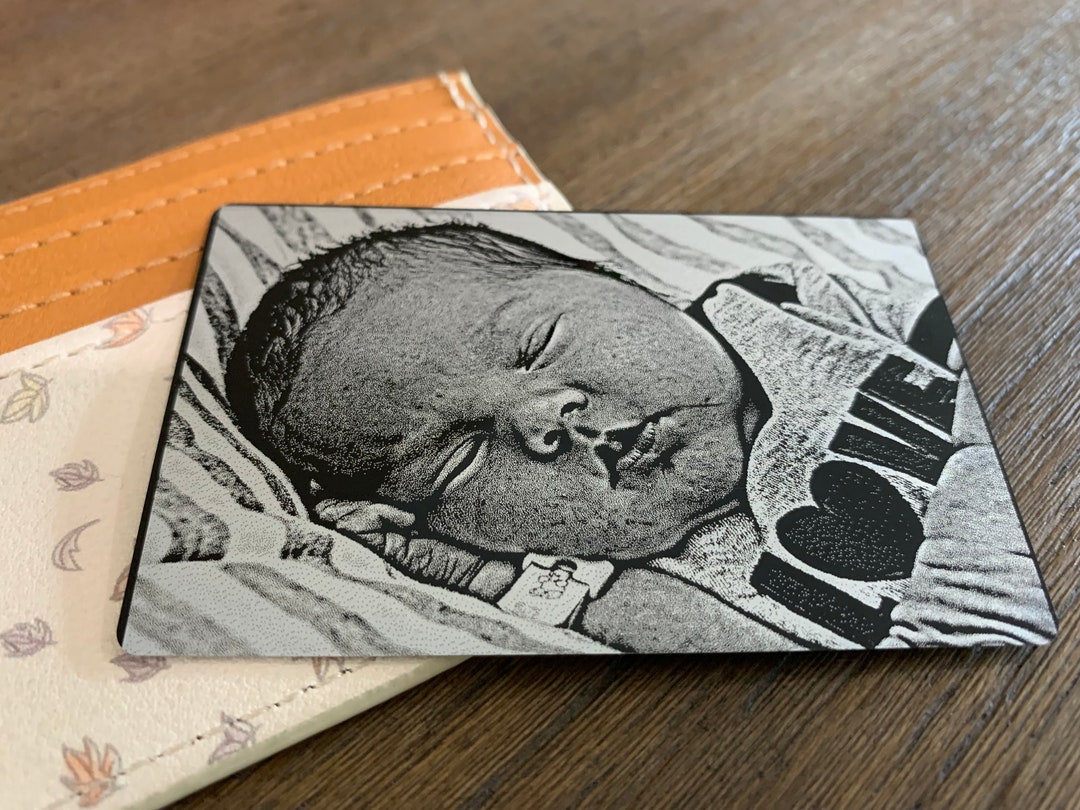 Personalized Metal Photo Wallet Card, Custom Photo Wallet Card