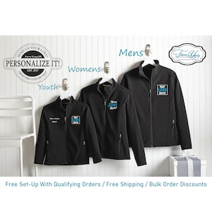 Custom Embroidered Jackets, Personalized Business Jackets, Soft Shell Jackets, Custom Embroidery, Youth Jackets, Mens Jackets,Womens Jackets