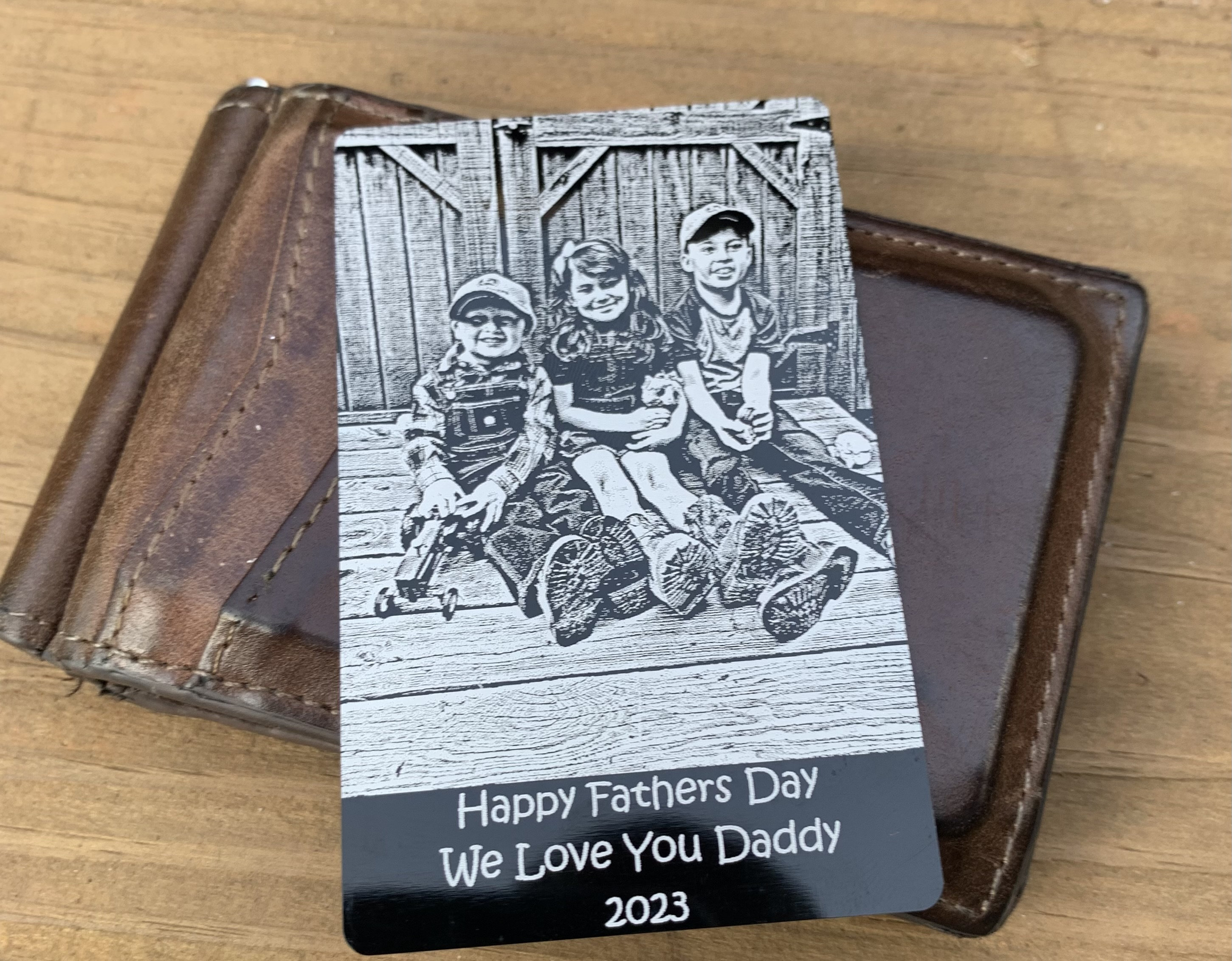 Personalized Metal Photo Wallet Card, Custom Photo Wallet Card