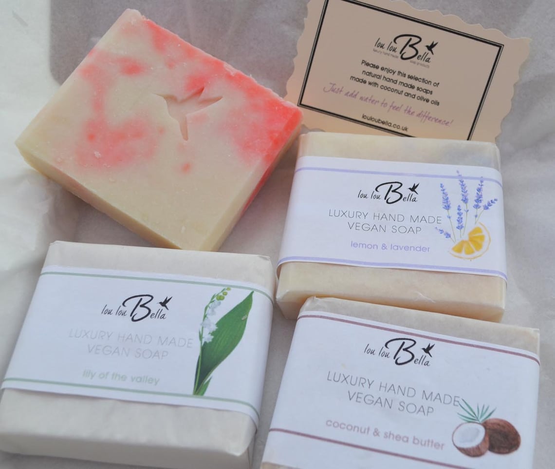 4 Large Natural Vegan Soaps Etsy