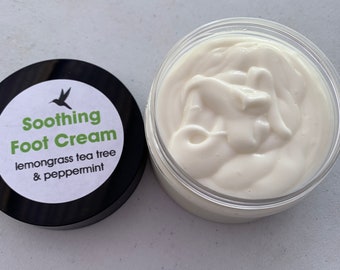 Natural Foot Cream with lemongrass tea tree & peppermint