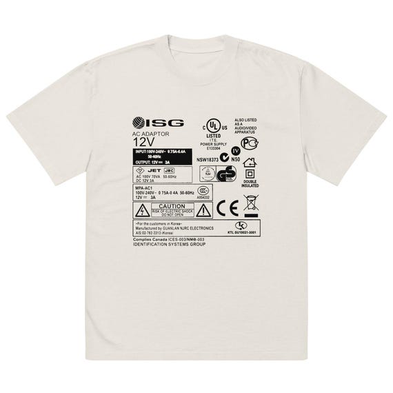 ISG Adaptor - Tech Details Graphic Faded Oversized Boxy T