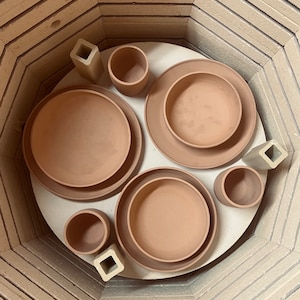 Dinnerware Set / Pottery Dinnerware / Ceramic Plates / Handmade / Stoneware Plates / Dinner Set / Farmhouse / Wabi-sabi image 7