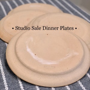 LIMITED EDITION Handmade Pottery Dishes, White Plate Settings With Unglazed Rim, Pottery, Stoneware, Ceramic Dinnerware Sets image 10