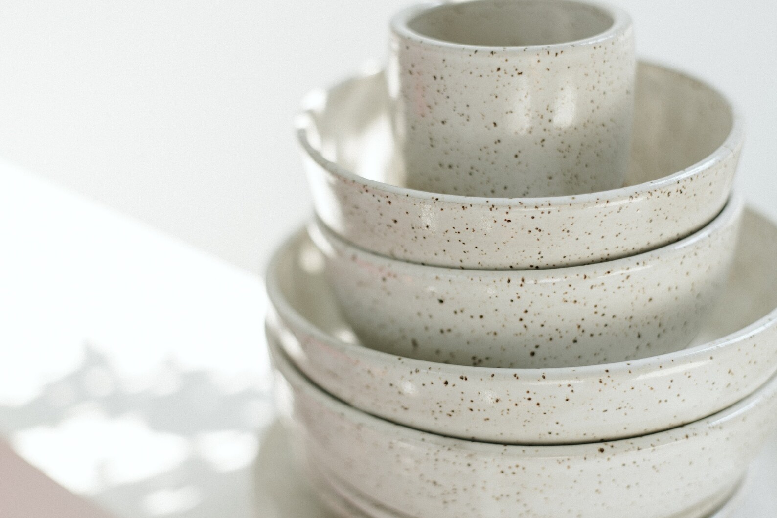 Speckled Dinnerware Set / Pottery Dinnerware / Ceramic Plates Etsy