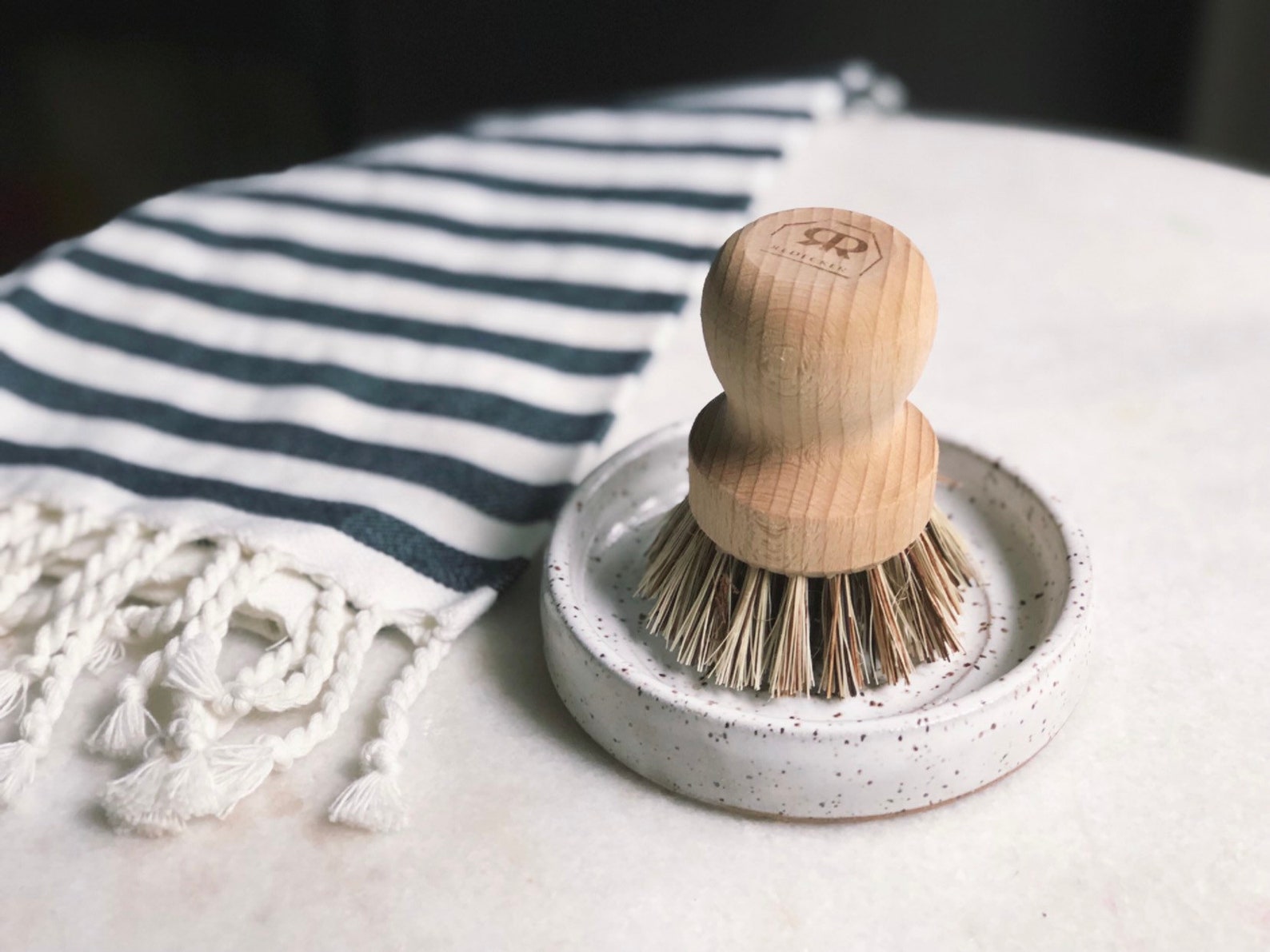 Pottery Scrub Brush Holder / Catch All Dish / Jewelry Dish / Etsy