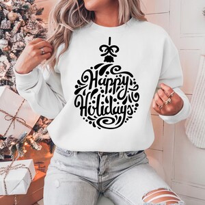 SVG - Happy Holidays Ornament SVG CHRISTMAS