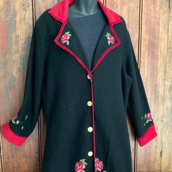 Boiled Wool Coat Etsy