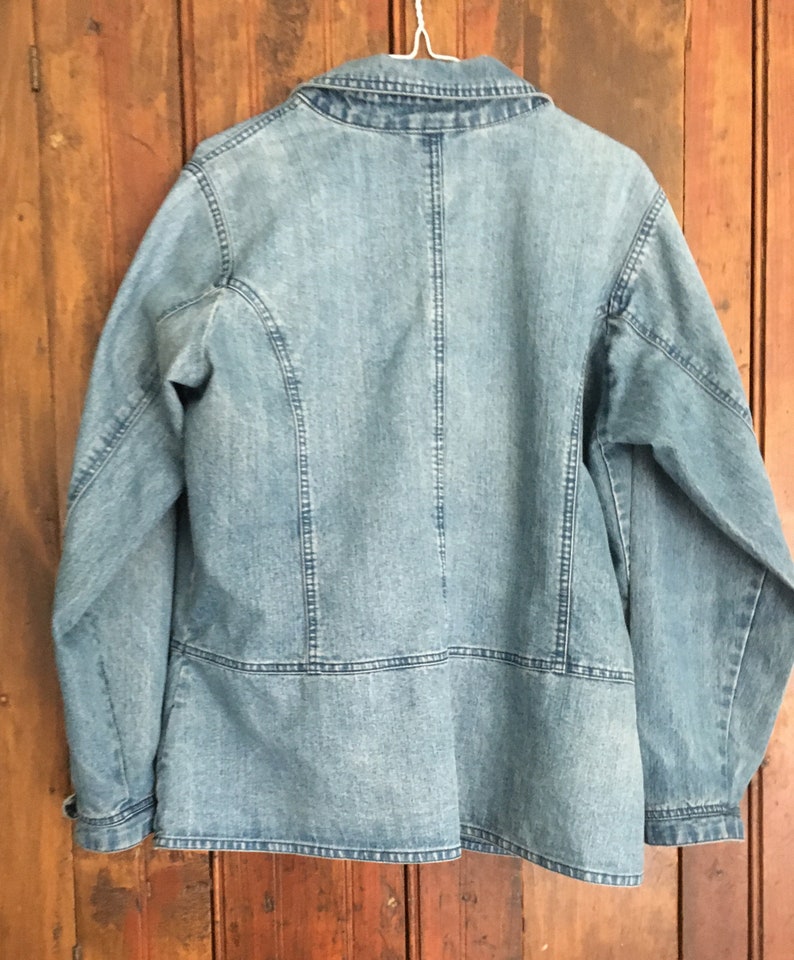 Cotton Ginny Denim Jacket Plus Size Small Etsy