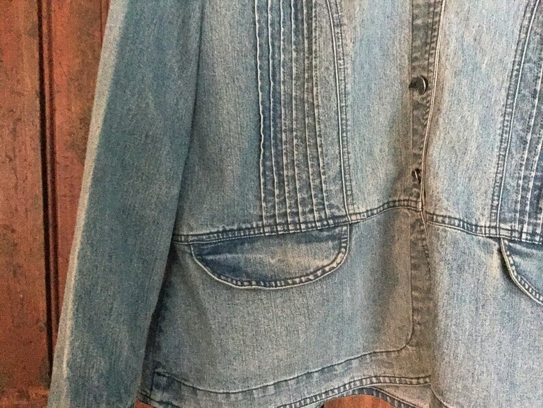 Cotton Ginny Denim Jacket Plus Size Small Etsy