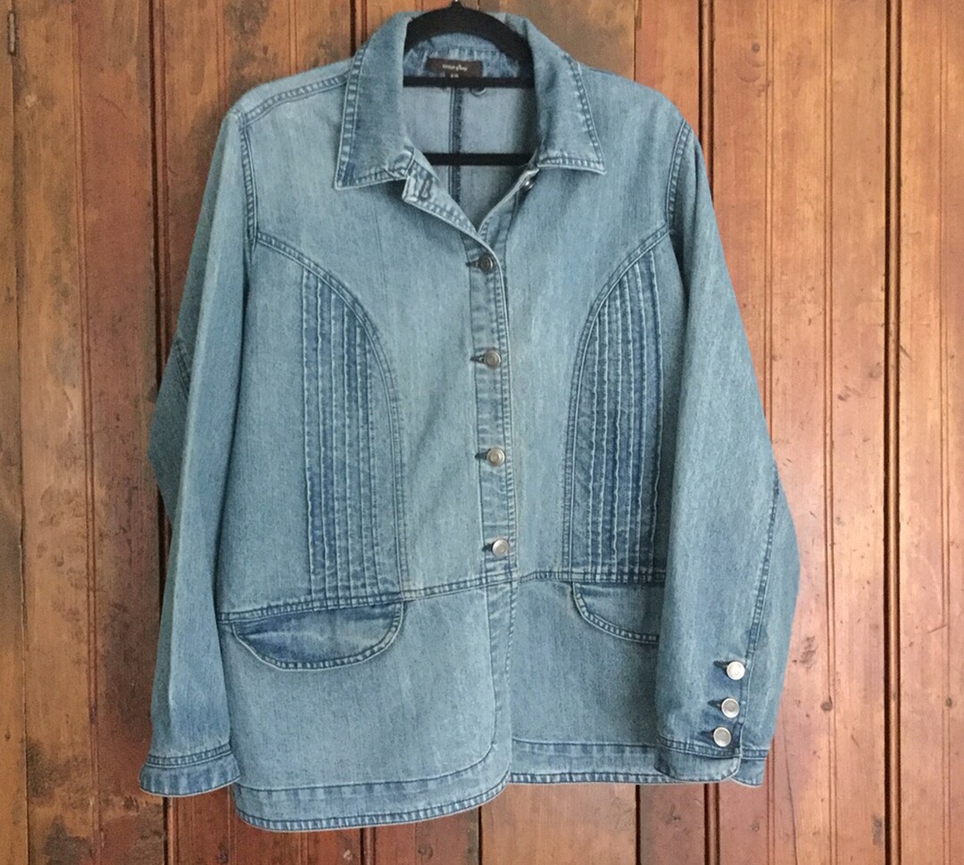 Cotton Ginny Denim Jacket Plus Size Small Etsy