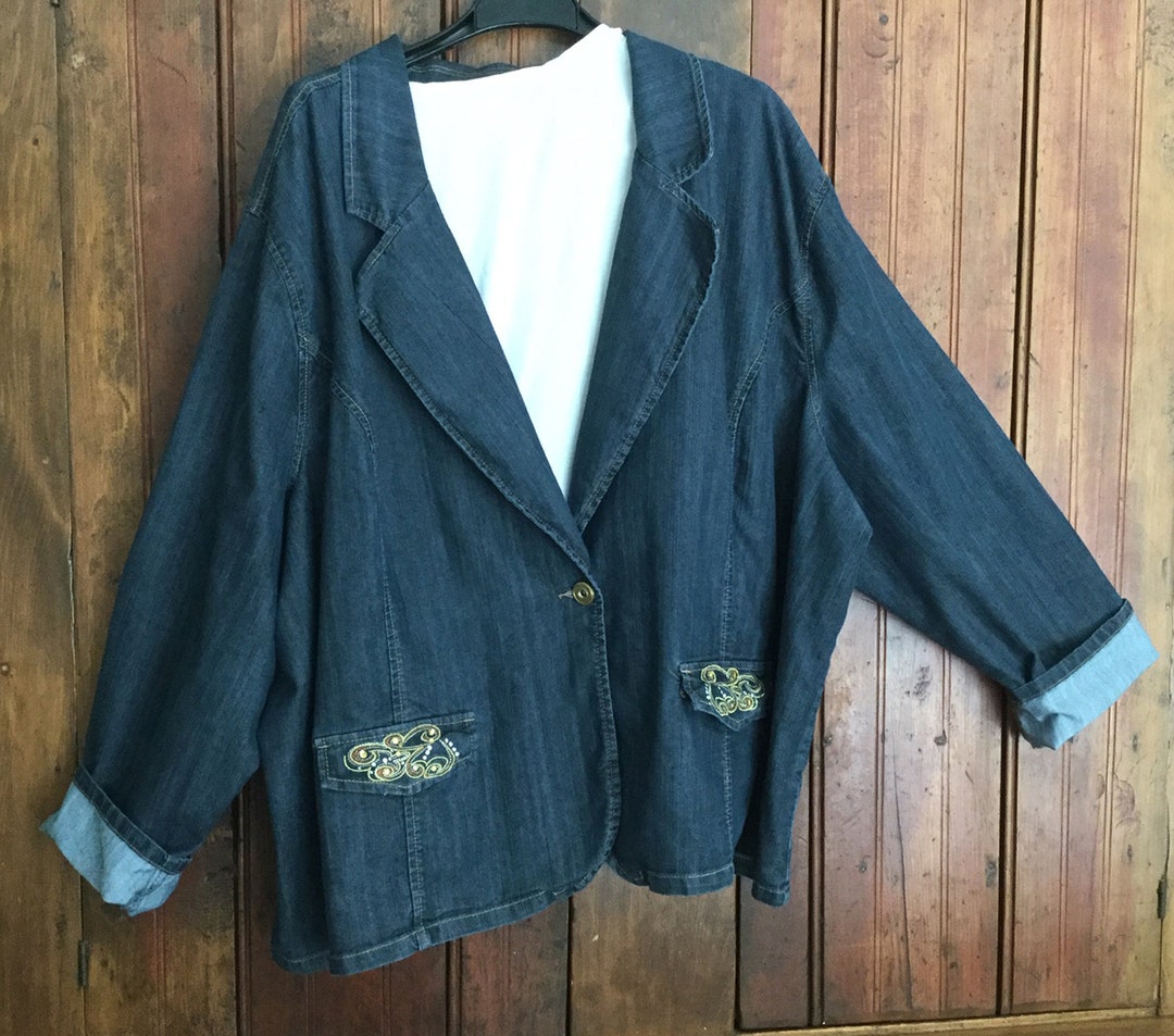 Liz & Me Denim Jacket Size 5X - Etsy