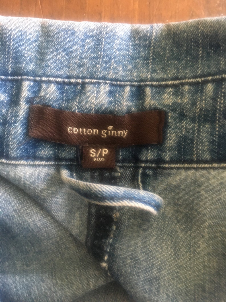 Cotton Ginny Denim Jacket Plus Size Small Etsy