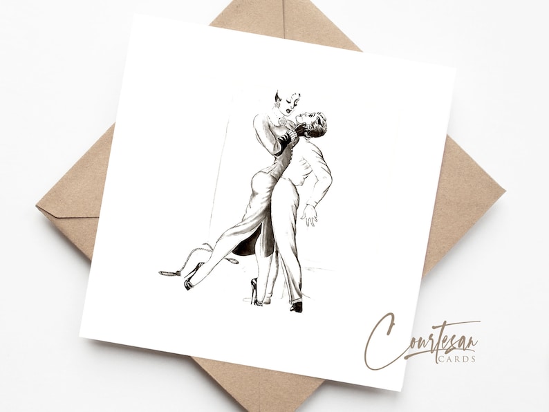 May include: Black and white illustration of a couple dancing. The woman is wearing a long dress and the man is wearing a suit. The woman is holding the man's hand and they are both looking at each other.