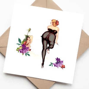 Slave in Stocks Fetish Humour Greeting Card