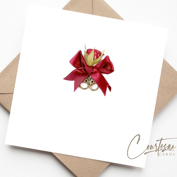 Handcuffs & Rose bud Greeting Card