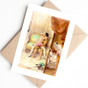 Peep Show, A Private Moment! Large Adult Humour Funny Sexy Birthday Greeting Card
