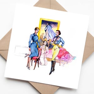 Eleganza al comando: biglietto d'auguri con opera d'arte Stiletto Domination