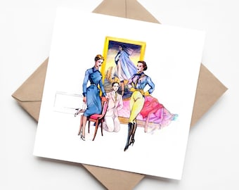 Elegance in Command: Stiletto Domination Art Work Greeting Card