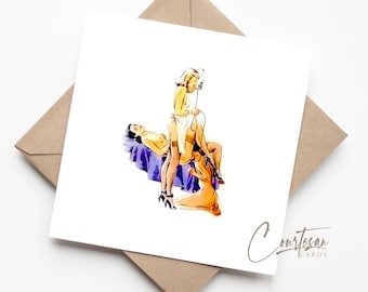 Enema Art Cheeky Adult Greeting Card