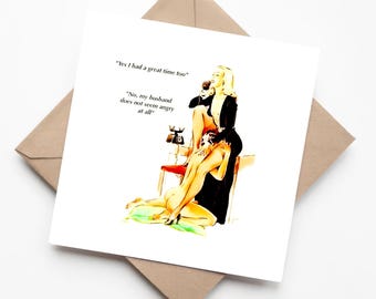 The After Party Retro Greeting Card Adult Humour