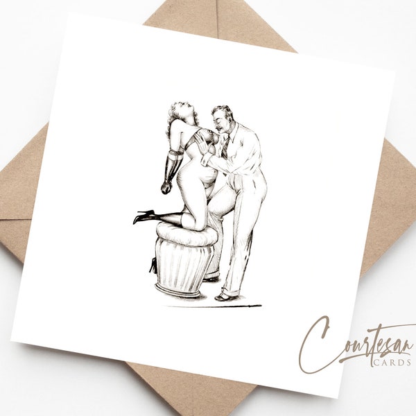 His Property Adult Art Kinky Fetish Greeting Card