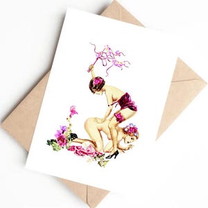 Vintage Vices: Whipping Good Fun Adult Greeting Birthday Card