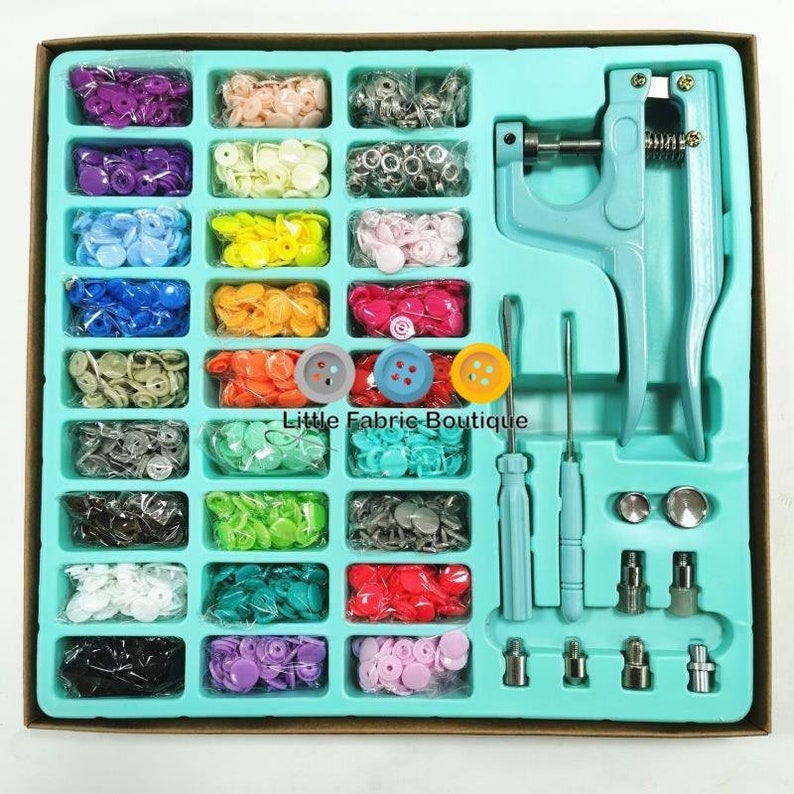 Snap Buttons and Pliers Set Blue for Plastic and Metal Snap Etsy
