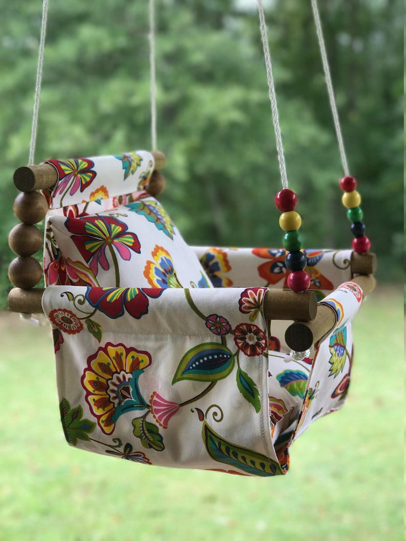 Baby swing cloth swing indoor outdoor swing nursery swing Etsy
