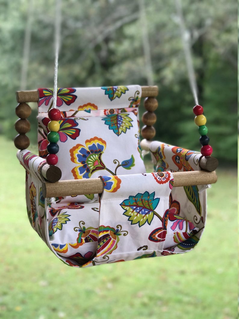 Baby swing, cloth swing, indoor outdoor swing, nursery swing, patio shops swing, baby shower gift