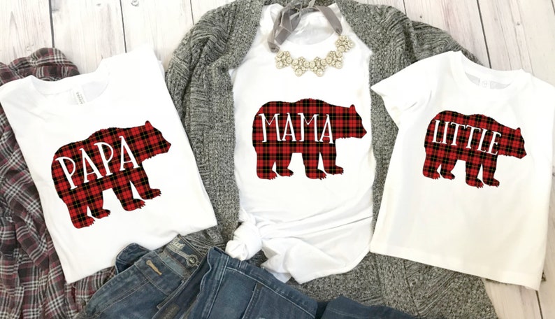 Mama Bear Papa Bear Baby Bear, Christmas shirts, matching shirts, family shirts, Christmas gift, pregnancy reveal, mama and baby