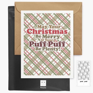 Stoner Weihnachtskarte - Perfekte 420 Weihnachtsgeschenk für Freunde oder Freund | Einzigartige Weed Karte für Sie | Lustige Marihuana Geschenke