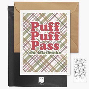 420 Weihnachtskarte - Weed - Thema Weihnachtskarte | Lustiges Kiffer Geschenk für Freunde | Perfektes Marihuana Zubehör für ein Stoner Weihnachten