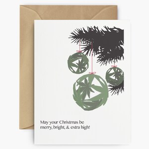 420 Weihnachtskarte für Kiffer - Lustige Weed Weihnachtskarte | Marihuana-Themen Weihnachtsgeschenk für Sie oder Ihn | Kiffer Weihnachtsgeschenk